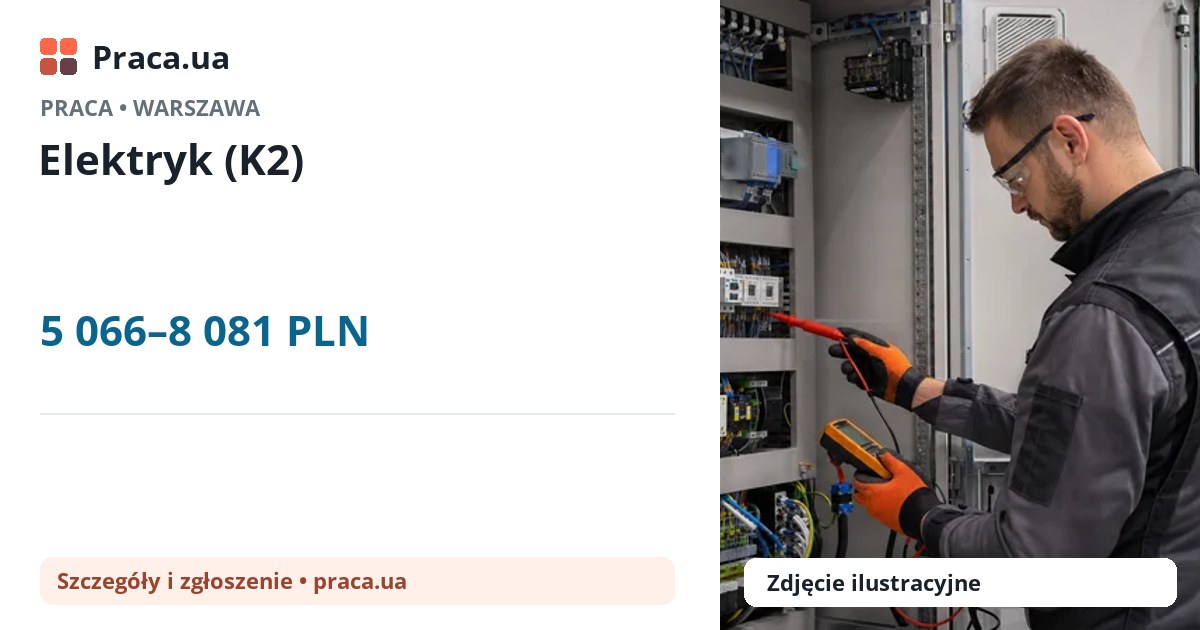 Elektryk (K2). 5 066–8 081 PLN. . 
