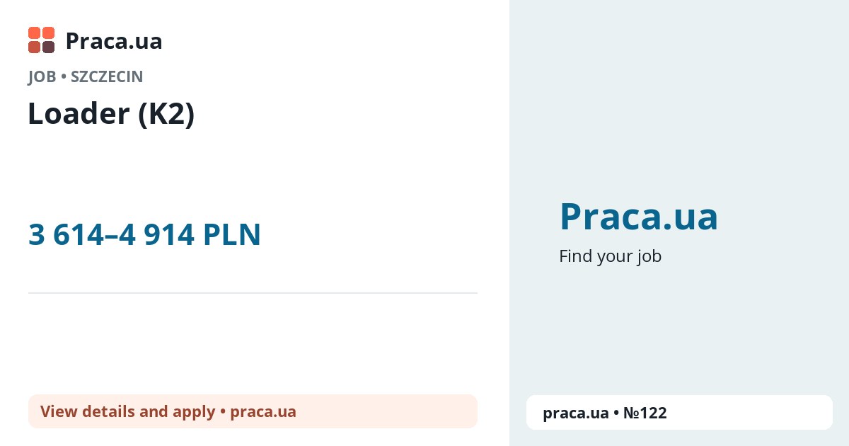 Loader (K2). 3 614–4 914 PLN. . 