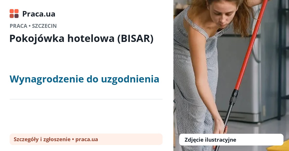 Pokojówka hotelowa (BISAR). Wynagrodzenie do uzgodnienia. . 