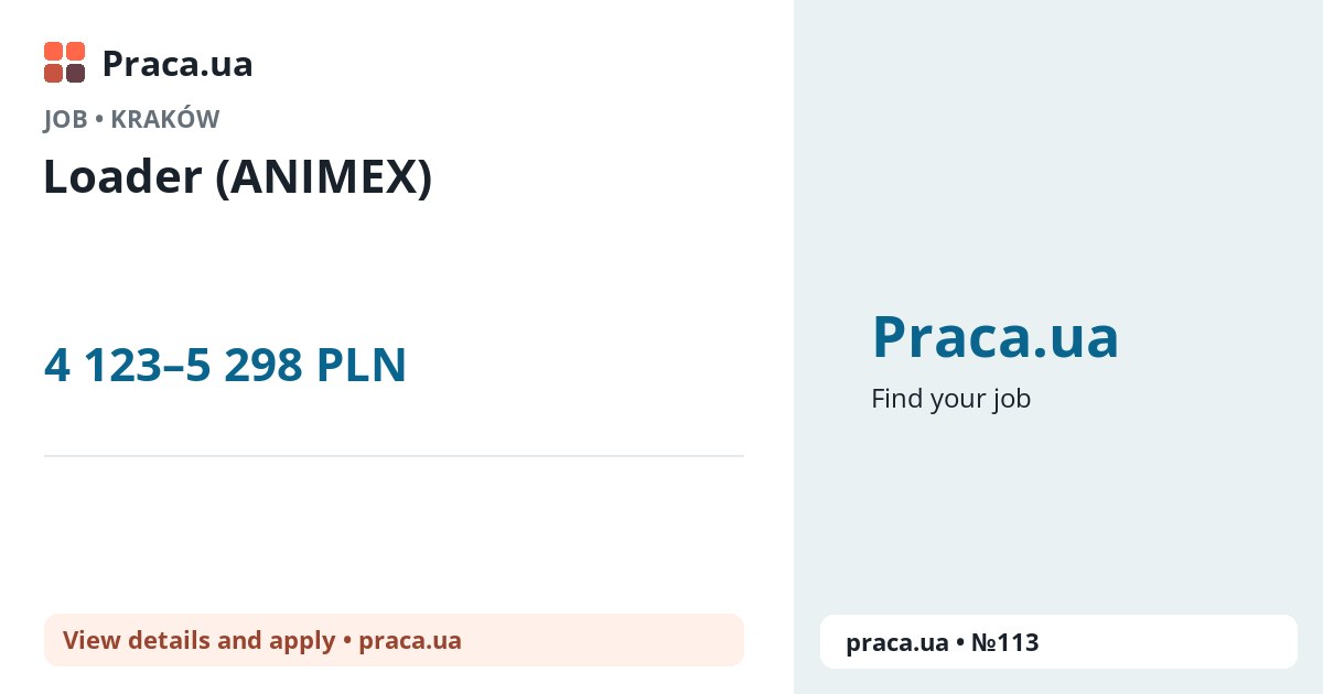 Loader (ANIMEX). 4 123–5 298 PLN. . 