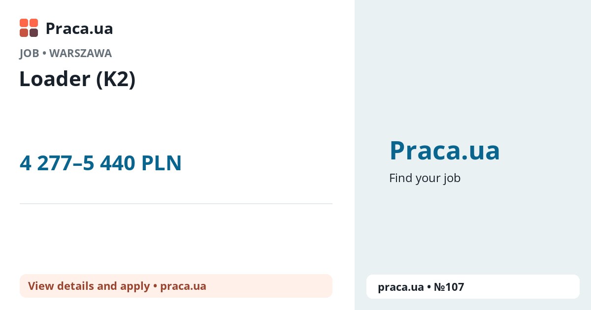 Loader (K2). 4 277–5 440 PLN. . 
