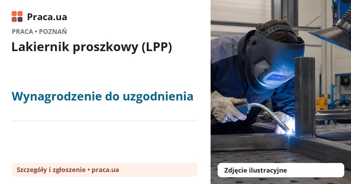 Lakiernik proszkowy (LPP). Wynagrodzenie do uzgodnienia. . 