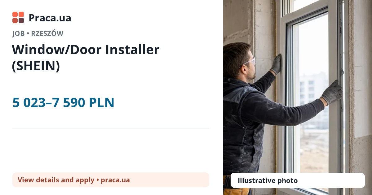 Window/Door Installer (SHEIN). 5 023–7 590 PLN. . 