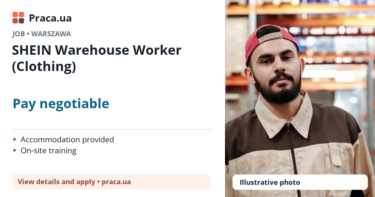 SHEIN Warehouse Worker (Clothing). Pay negotiable. . Accommodation provided, On-site training
