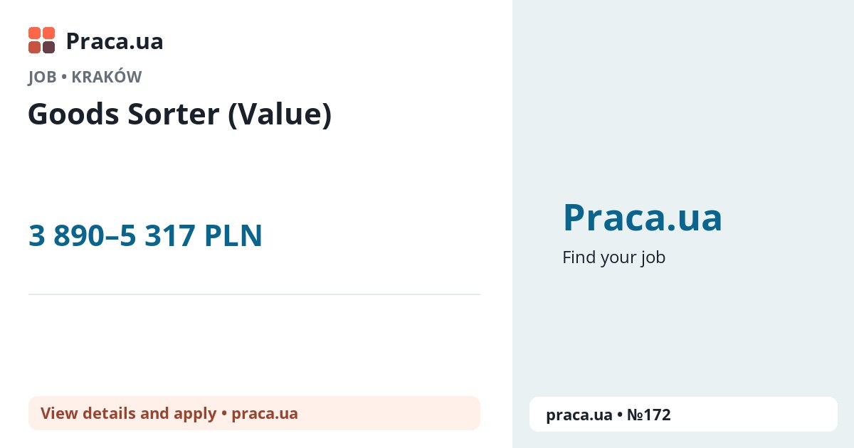 Goods Sorter (Value). 3 890–5 317 PLN. . 